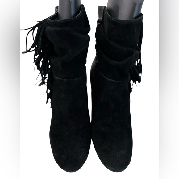 🤩 NEW LISTING! Harley Davidson Women's Tybee Fringe Wedge Boots D83849 Sz 8.5 - Picture 1 of 9